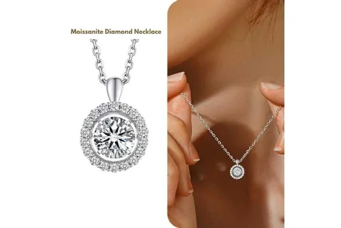 1-2 Carat Lab-Created Moissanite Diamond Pendant Necklace in Sterling Silver – Timeless Luxury Jewellery