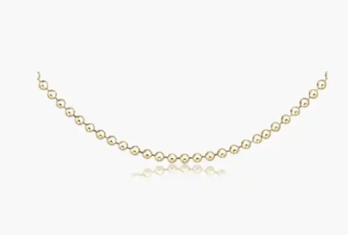 15″ Choker Classic Beaded Chain – Gold