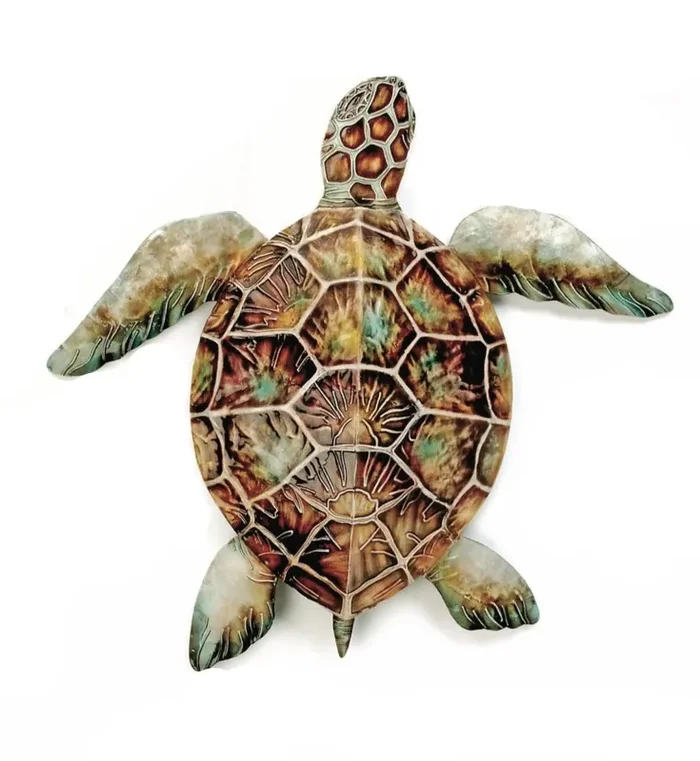 16″ Capiz Sea Turtle Wall Art