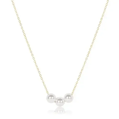 16″ Necklace Gold Joy Pearl