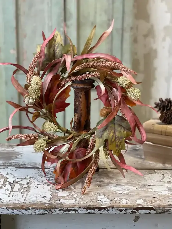 16″ Russet Reed Candle Ring