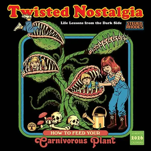 2026 Twisted Nostalgia Wall Calendar Spooky Retro-inspired Calendar Poster 12‘‘ x 12‘‘