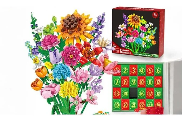 24-Day Flower Bouquet Advent Calendar – Christmas Countdown Gift for Families & Decor Lovers