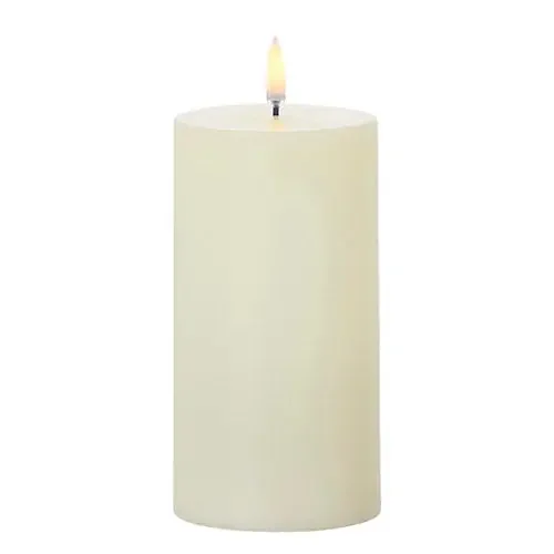 3″ x 6″ Ivory Pillar Candle LED