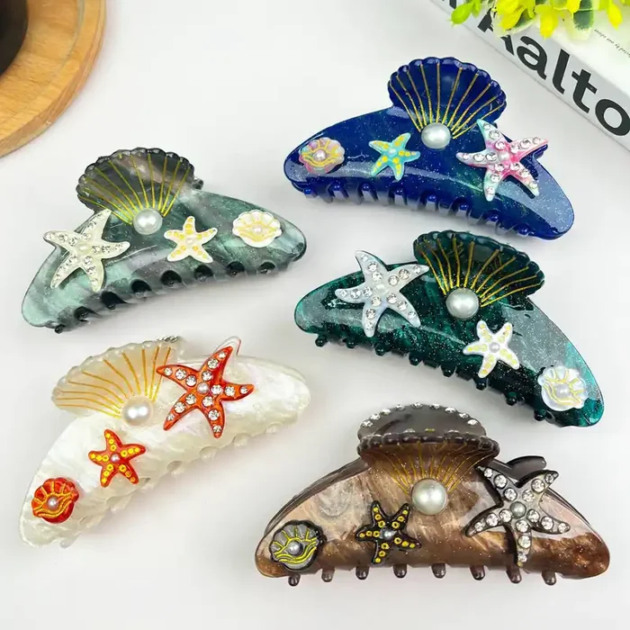 4.1‘‘ Starfish Claw Clip,Undersea World Series Hair Clip