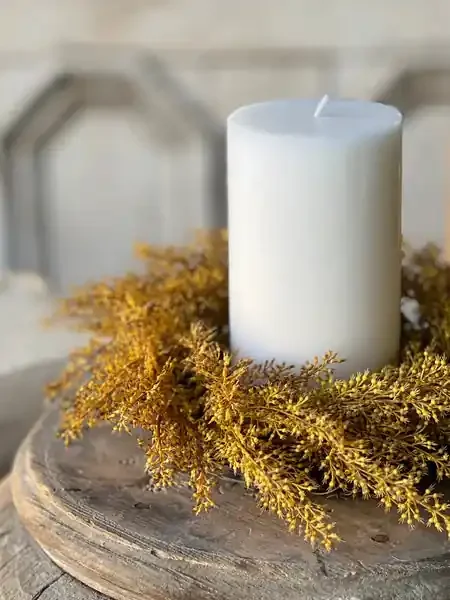 4″ Whickham Wheat Candle Ring Maize