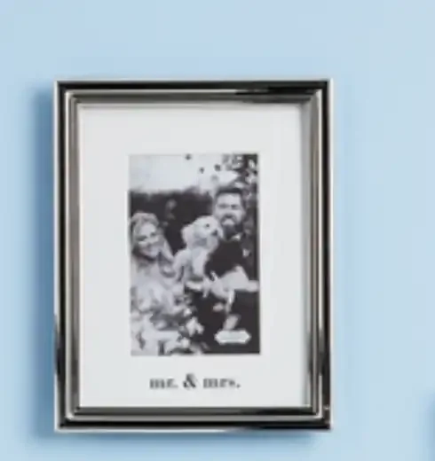 4 X 6 Mr. Mrs. Metal Frame