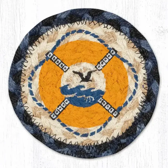 5″ Jute Coaster Nautical Lifebuoy