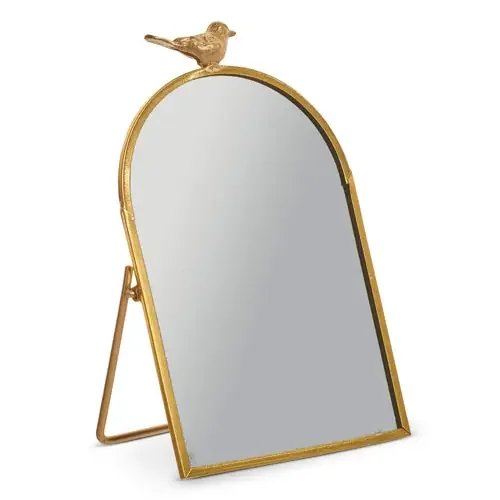 6.75″ Gold Bird Mirror