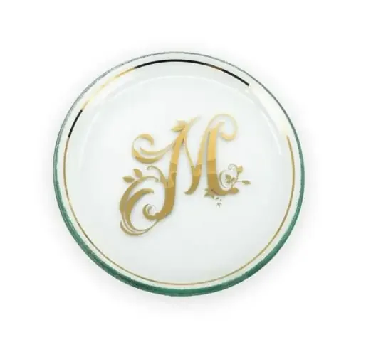 6″ Mini Plate “M” – Annieglass