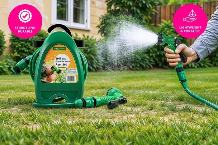 7-in-1 Versatile Garden Hose – Portable 10m Sprayer