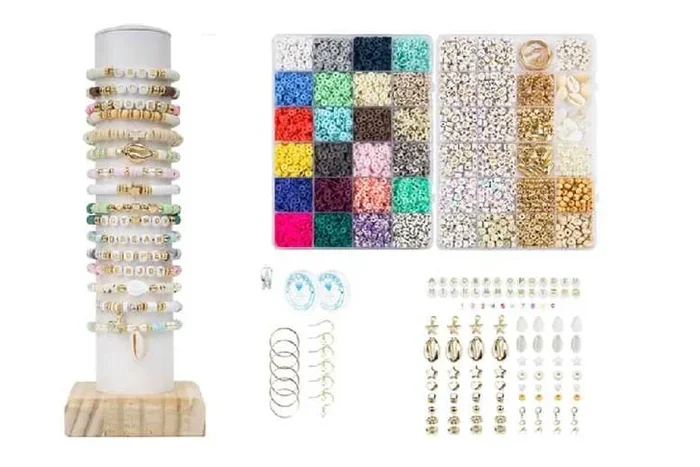 7300-Piece Colourful Polymer Clay Bracelet Making Set – Complete Jewellery Kit