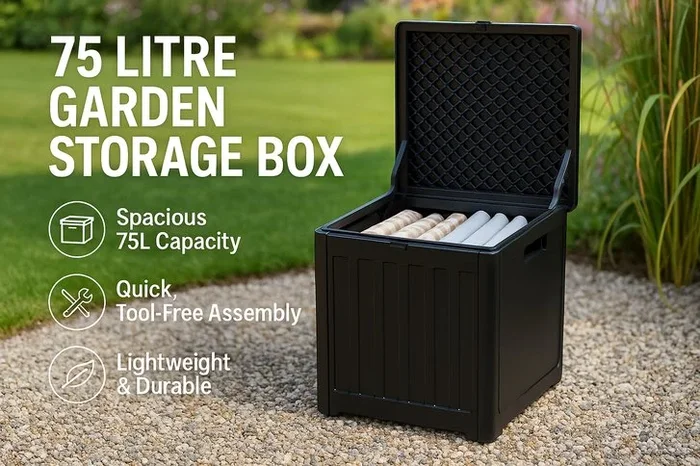 75 Litre Weatherproof Garden Storage Box