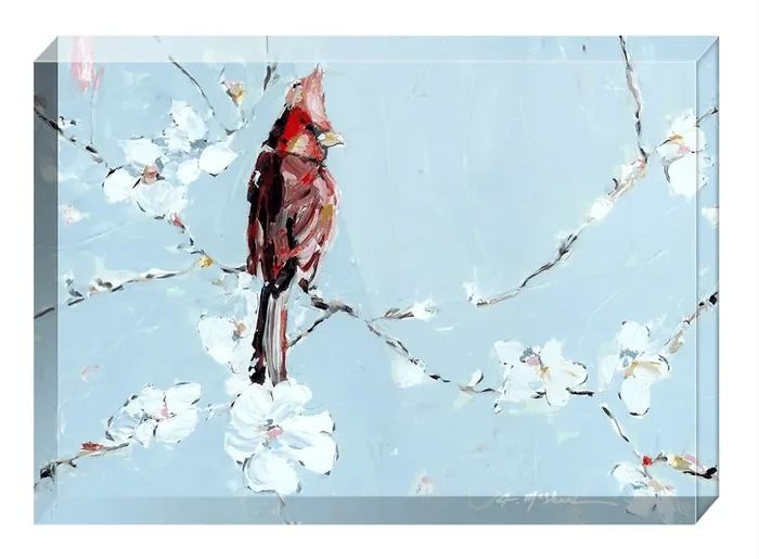 “Always With You” Cardinal acrylic shelfie – Chelsea McShane Art