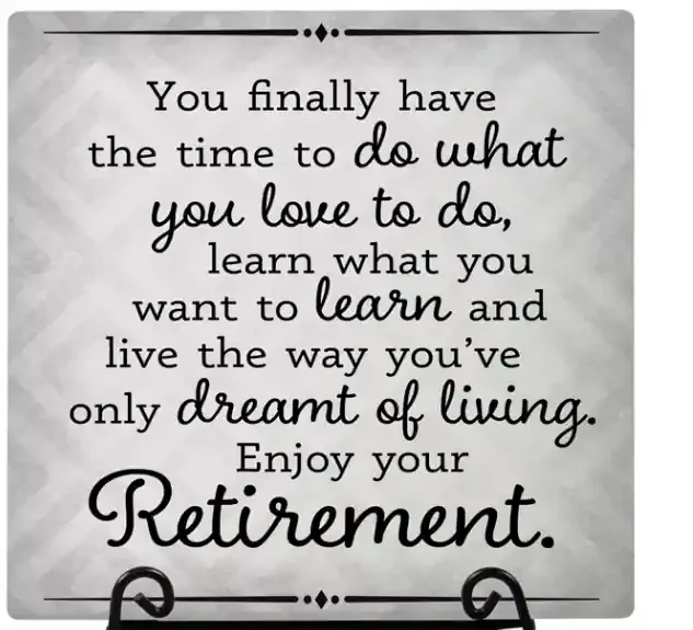 “Retirement Wish” Easel Plaque
