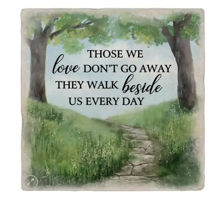 “Walk Beside Us” Travertine Paver