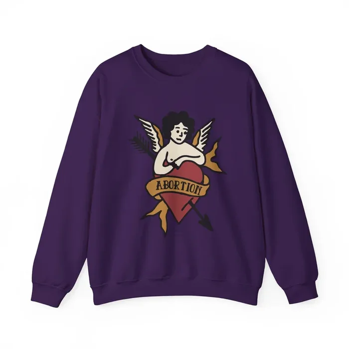 Abortion Vintage Tattoo Style Unisex Heavy Blend™ Crewneck Sweatshirt (Sizes S-5X)