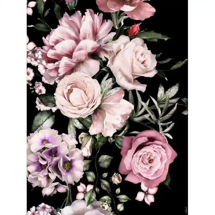 Adama Black Vinyl Rug/Mat (Renaissance_B)