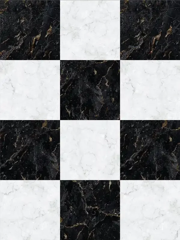 Adama Vinyl Floor Mats/Rugs (Vargon Large Tile Black)