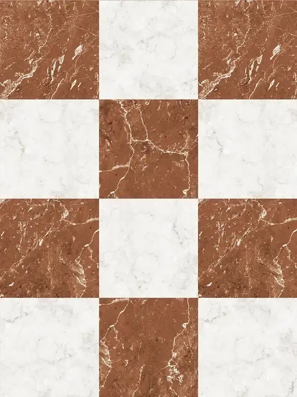 Adama Vinyl Floor Mats/Rugs (Vargon Large Tile Rust)