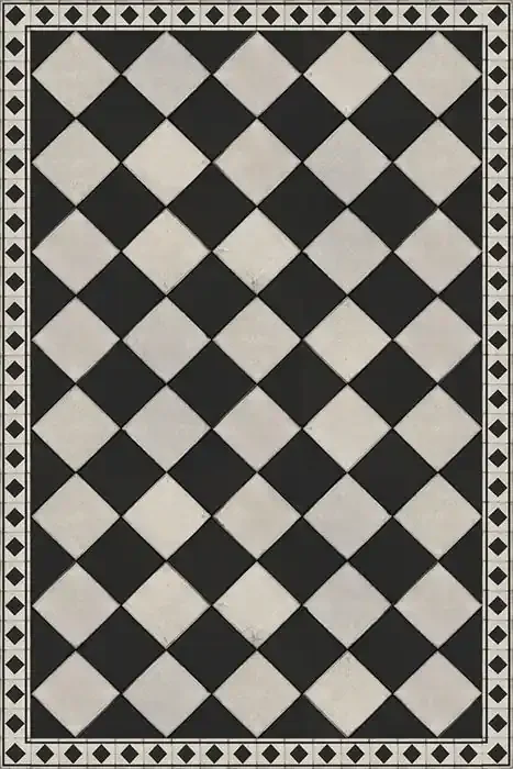 Adama Vinyl Floor Rug (Casual Black)