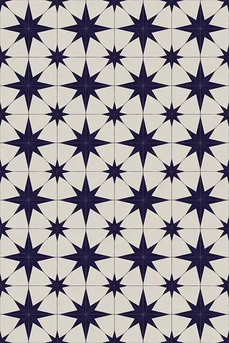 Adama Vinyl Floor Rug (Nightsky Blue No Border)