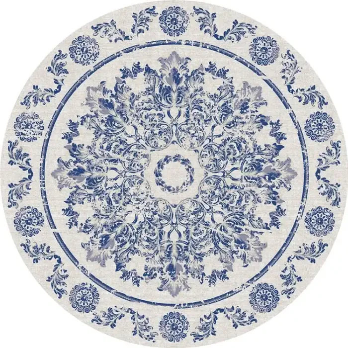 Adama Vinyl Round Rug/Mat (Washington_A)