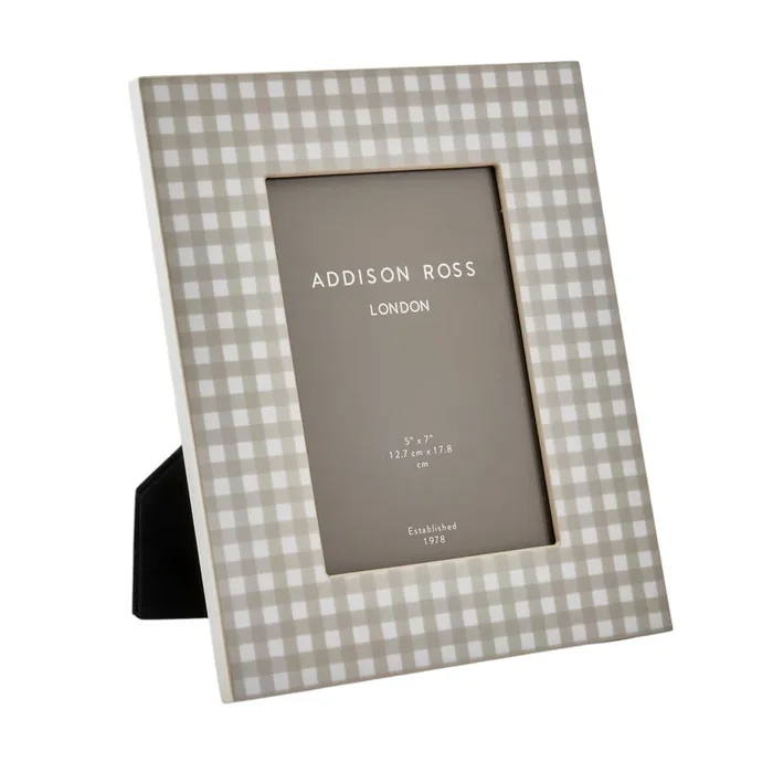 Addison Ross Cappucino Gingham Lacquer Picture Frame (5×7)