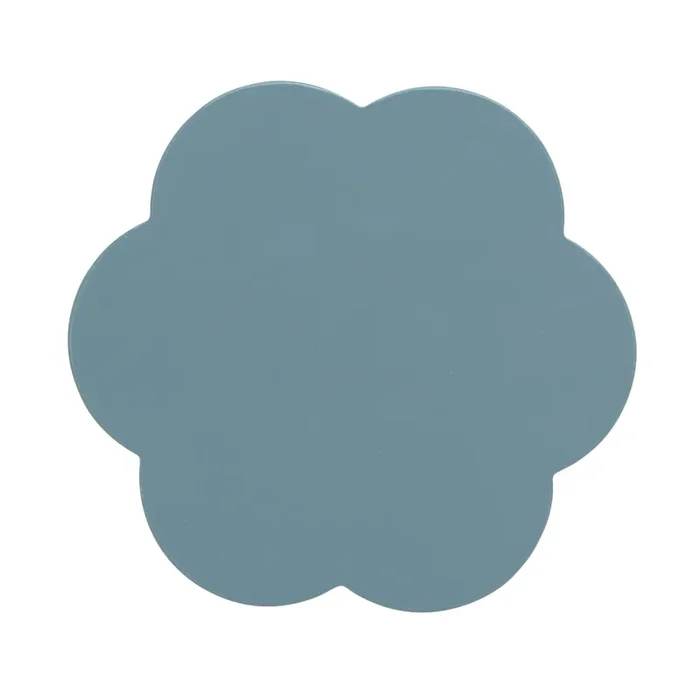 Addison Ross Chambray Blue Scalloped Coasters Set of 4