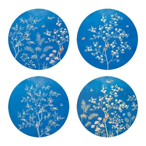 Addison Ross Chinoiserie Blue Placemats Set of 4 15″