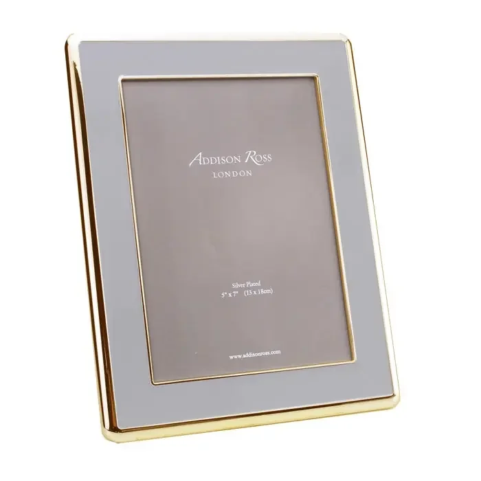 Addison Ross Curve Enamel & Gold Frame (Chiffon Gray & Gold)
