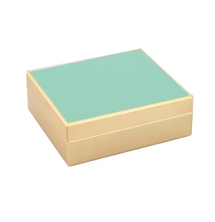 Addison Ross Enamel Trinket Box (Blue with Gold) 4″