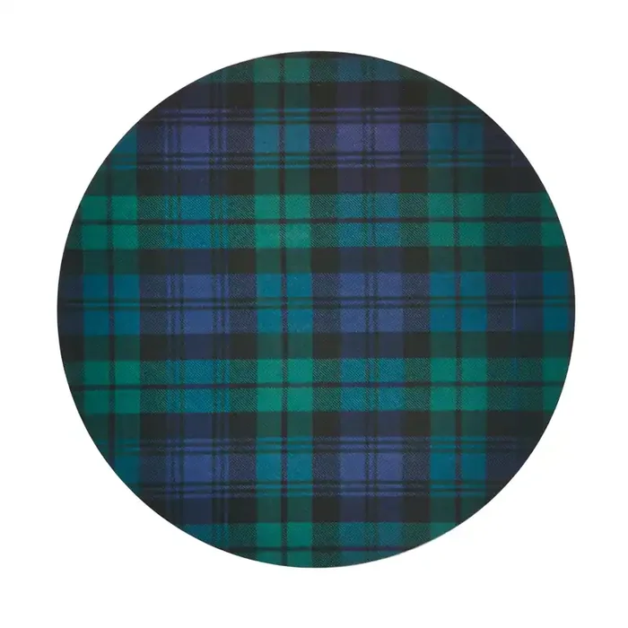 Addison Ross Green Tartan Coasters- Set of 4
