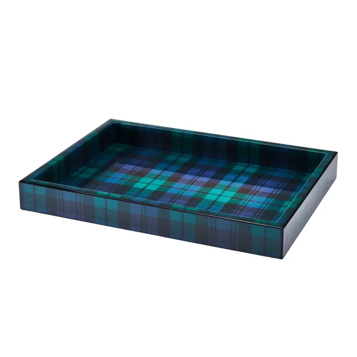 Addison Ross Green Tartan Small Tray 11″