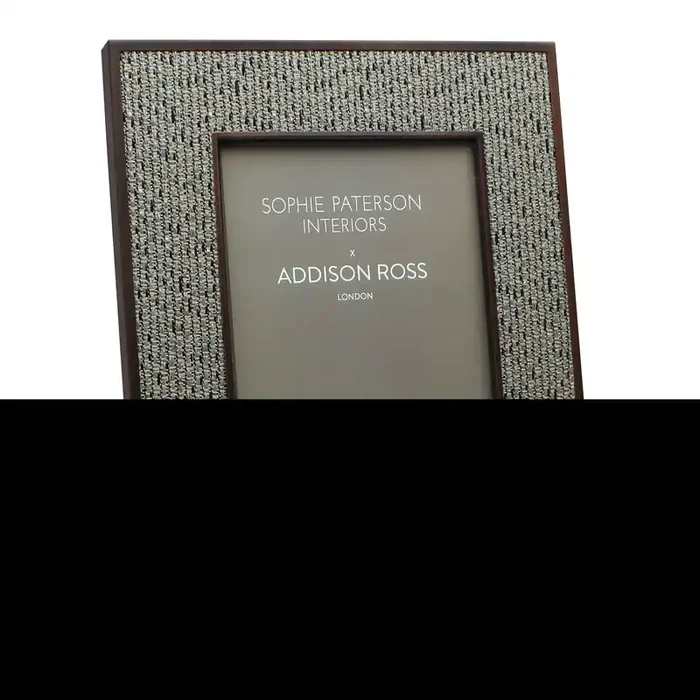 Addison Ross Grey Tweed Rattan Picture Frame