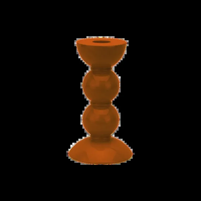 Addison Ross Lacquer Bobbin Candlestick 5.5″ (Orange)