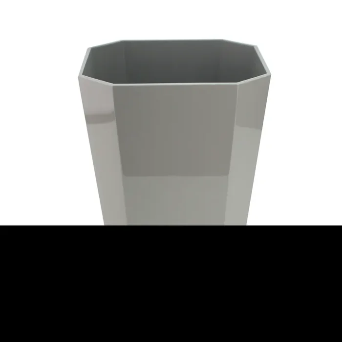 Addison Ross Lacquer Octagonal Waste Bin (Chiffon Grey)
