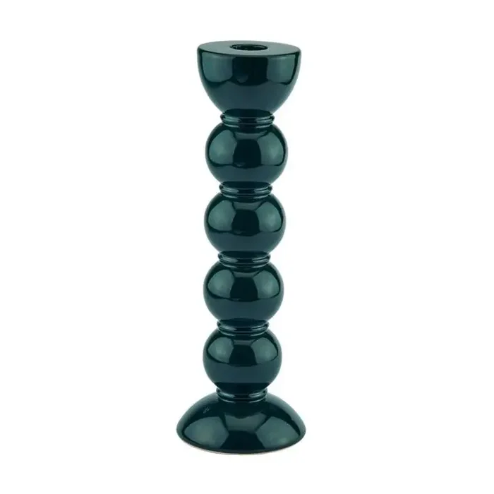 Addison Ross Lacquer Tall Bobbin Candlestick 9.5″ (Racing Green)