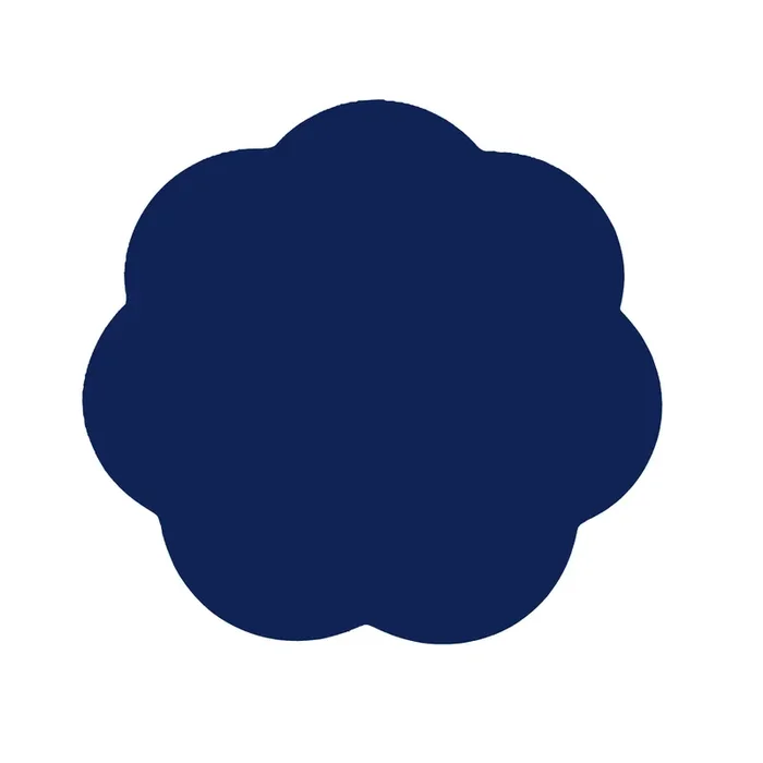 Addison Ross Navy Scalloped Placemats Set of 4 13″