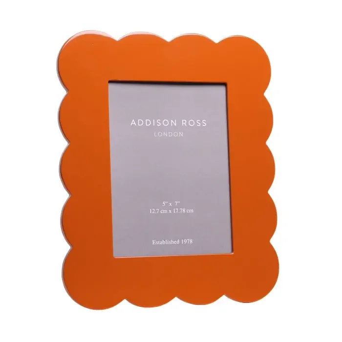 Addison Ross Orange Scalloped Lacquer Picture Frame (5×7)
