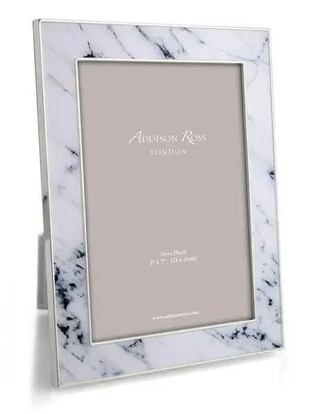 Addison Ross White Carrara Marble Enameled Frame