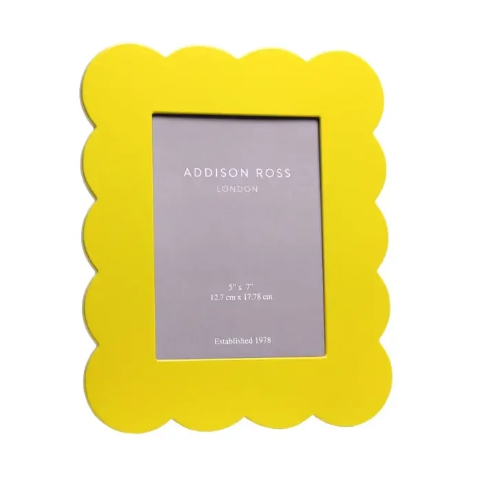 Addison Ross Yellow Scalloped Lacquer Picture Frame (5×7)