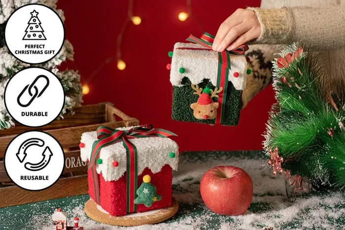 Adorable Christmas Fuzzy Velvet Gift Box – 5 Delightful Designs