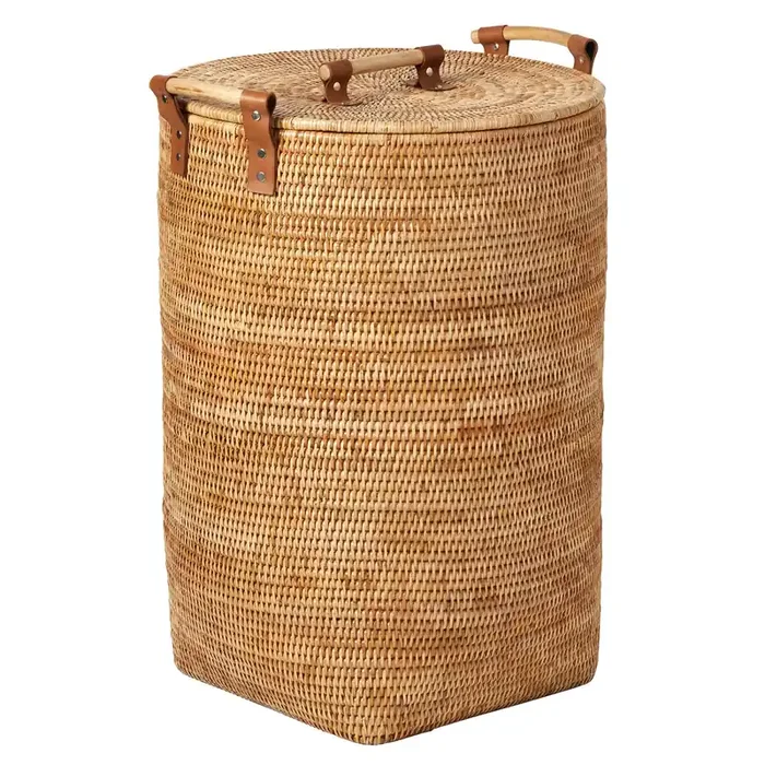 Antalya Natural Rattan Hamper (Large)
