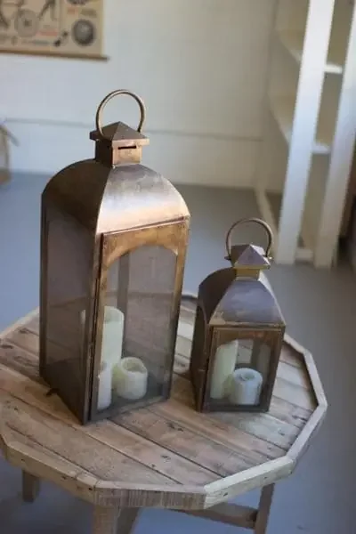Antique Bronze Lanterns Set/2