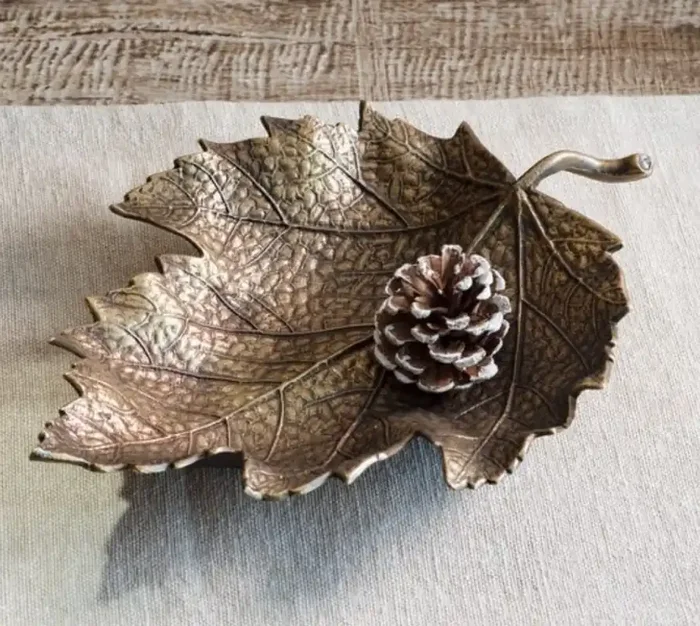 Antique Gold Leaf Dish