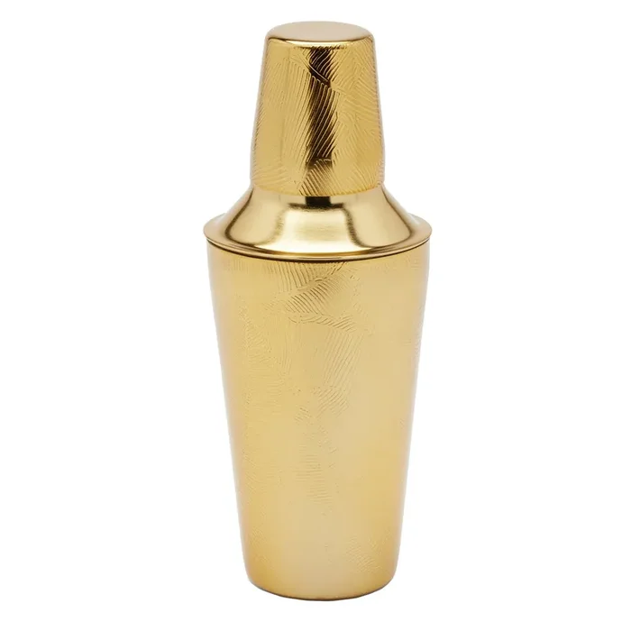 Athena Matte Gold Stainless Steel Metal Cocktail Shaker
