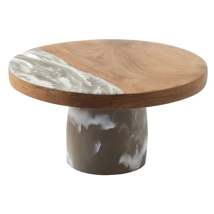 Austin Resin/Teak Brown Cake Stand