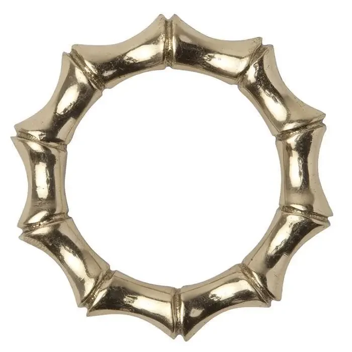 Avery Gold Bamboo Napkin Ring Set/4