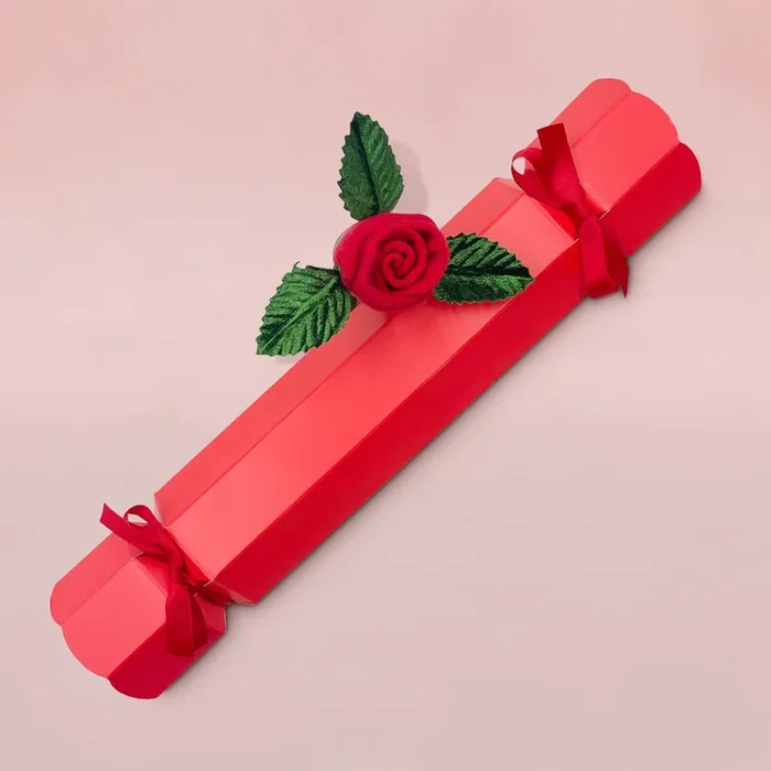 Baby’s First Christmas Rosebud Sock Cracker, Red